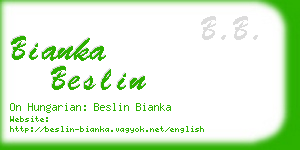 bianka beslin business card